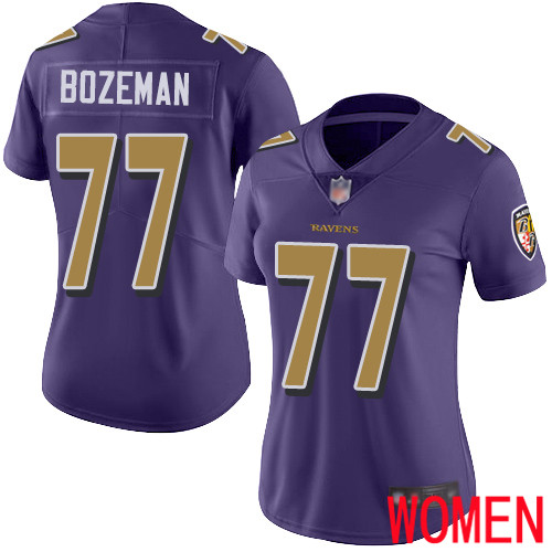 Baltimore Ravens Limited Purple Women Bradley Bozeman Jersey NFL Football #77 Rush Vapor Untouchable